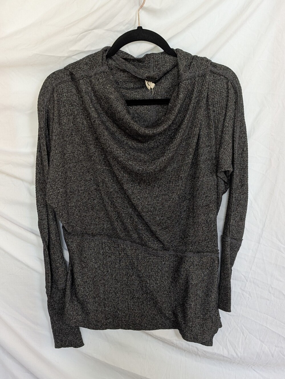 We The Free Charcoal Cowl Neck Sweater